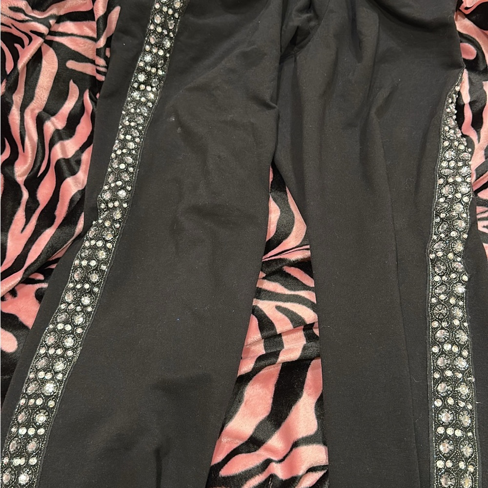 BCBG Black Top with Rhinestone Logo